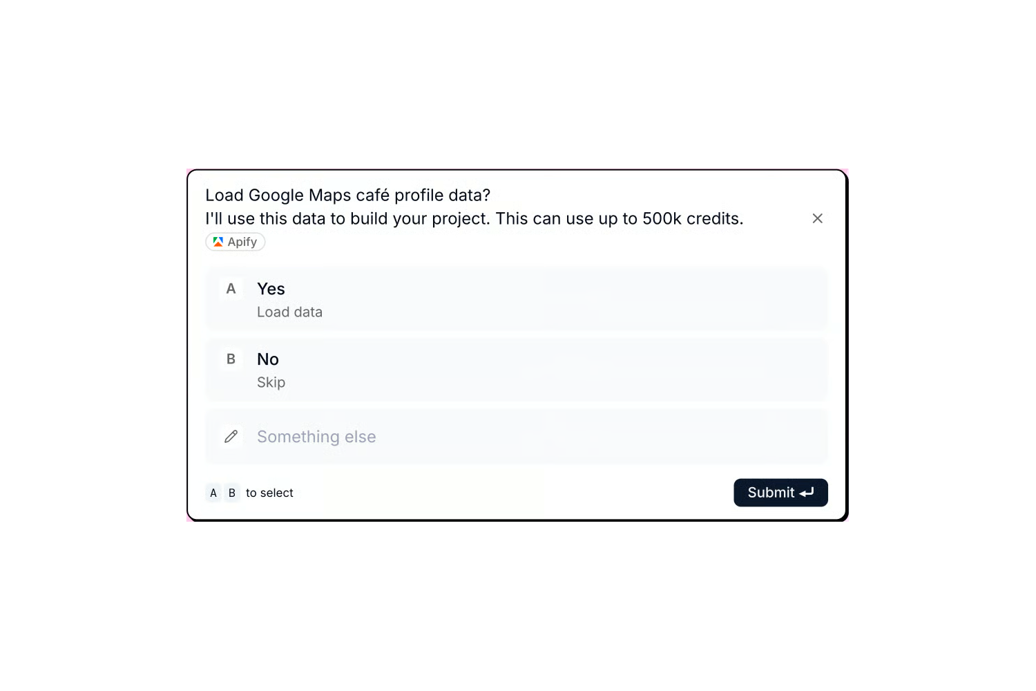 Apify scrape confirmation
